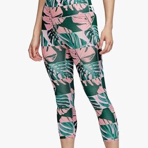 Nike Dri-Fit Size XXL Women's Botanical Print Fast Crop Tight Fit Leggings